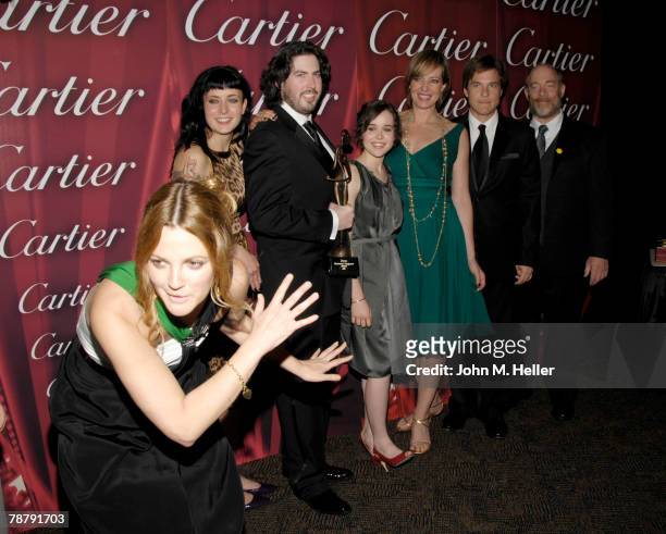 Drew Barrymore, Diablo Cody, Jason Reitman, Ellen Page, Allison Janney, Jason Bateman and JK Simmons attend the 2008 Palm Springs International Film...