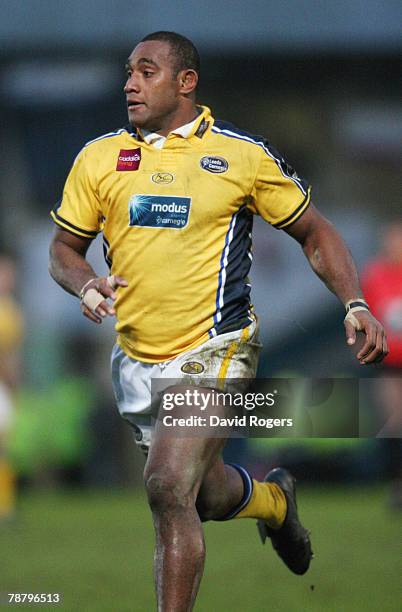 Apolosi Satala of Leeds pictured during the Guinness Premiership match between London Wasps and Leeds Carnegie at Adams Park on January 5, 2008 in...