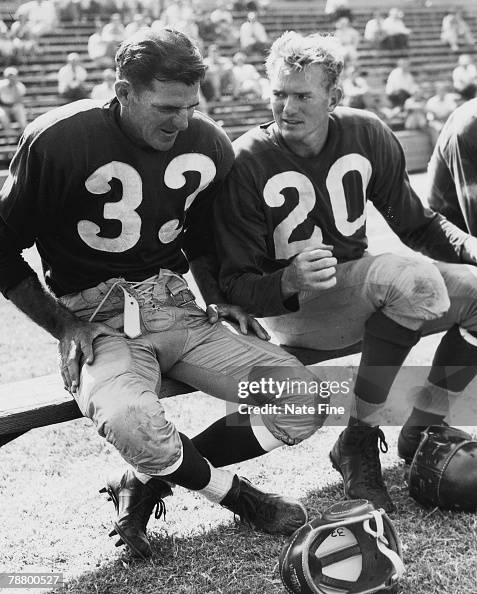 Sam Baugh Washington Redskins Hall of Fame quarterback Sammy Baugh and halfback ...