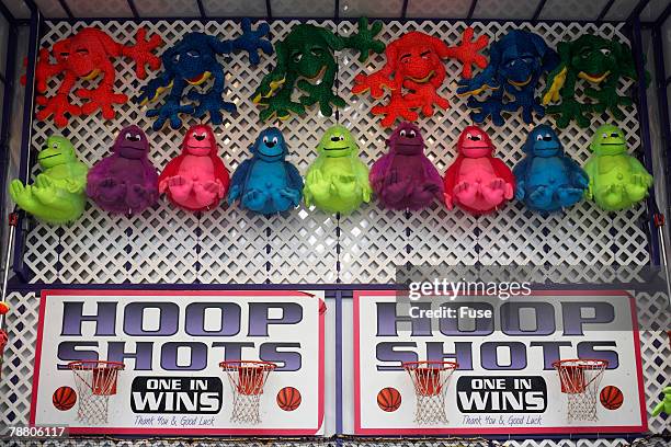 midway game - toy basketball hoop stock pictures, royalty-free photos & images