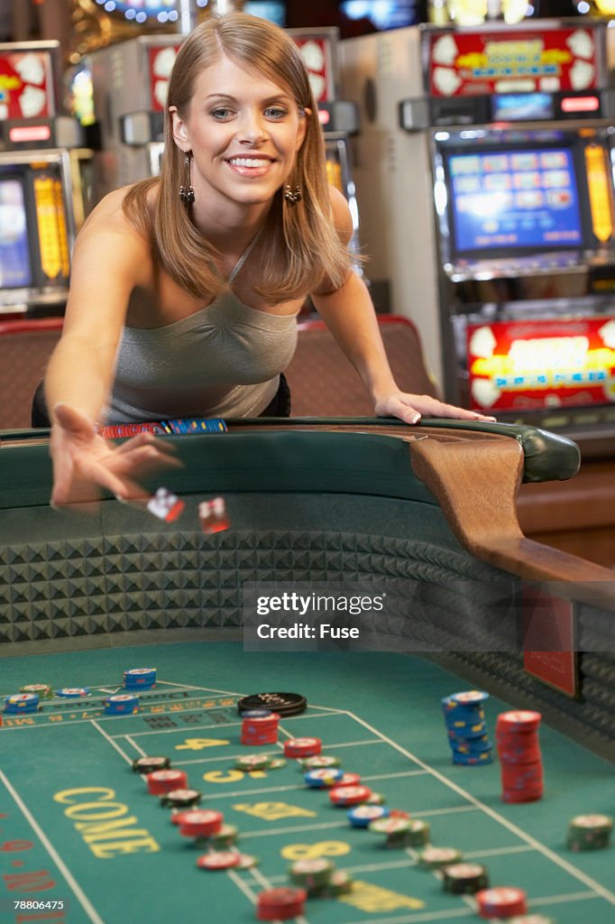Woman Playing Craps