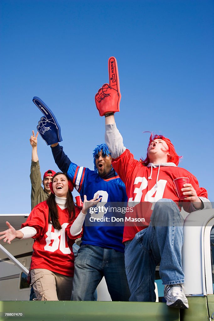 Cheering Football Fans