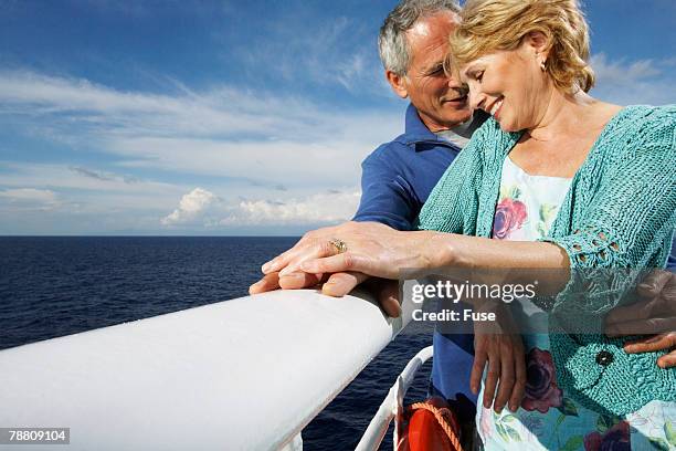 couple on cruise ship - couple on cruise ship stock pictures, royalty-free photos & images