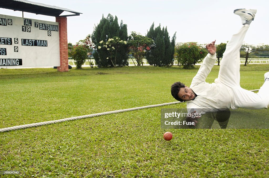 Cricket Player Falling
