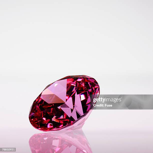 Premium Photo  Pink gems or diamonds white background