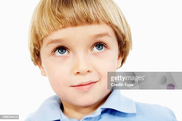 Slightly Skeptical Boy With Bowl Haircut High-Res Stock Photo - Getty Images
