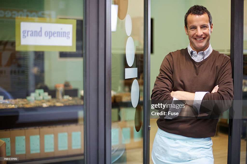 Baker in Shop Doorway