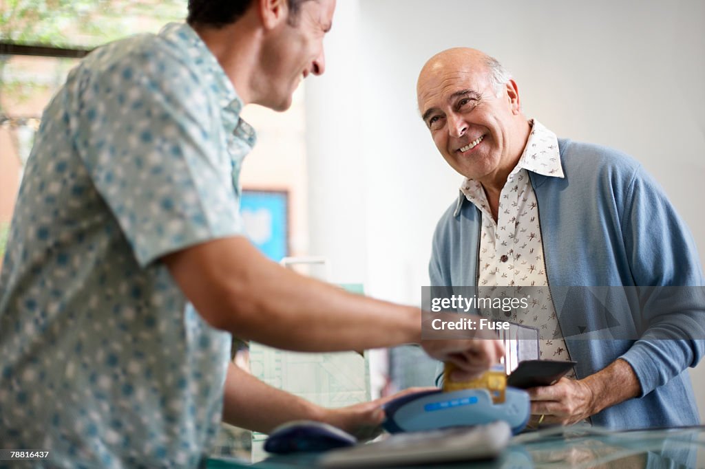 Customer Paying By Credit Card in Store