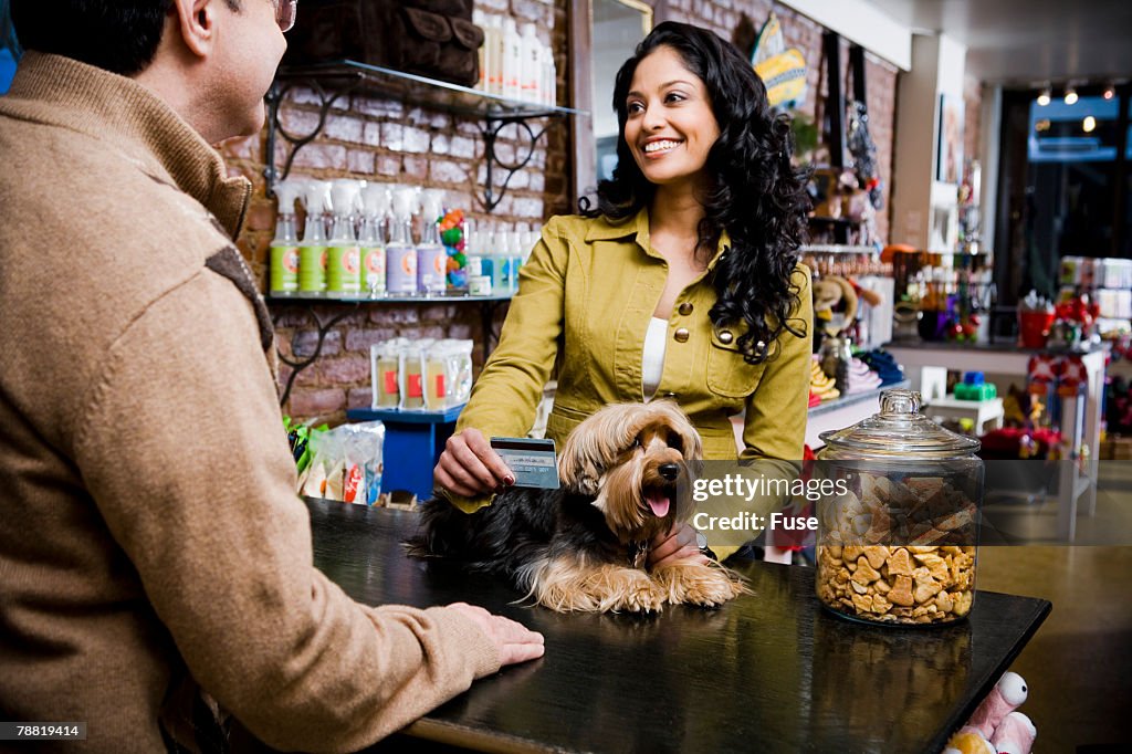 Customer at Pet Shop
