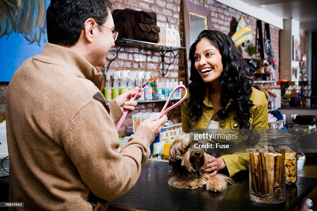 Customer at Pet Shop