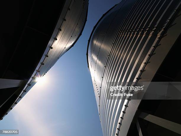 grain silos - silage stock pictures, royalty-free photos & images