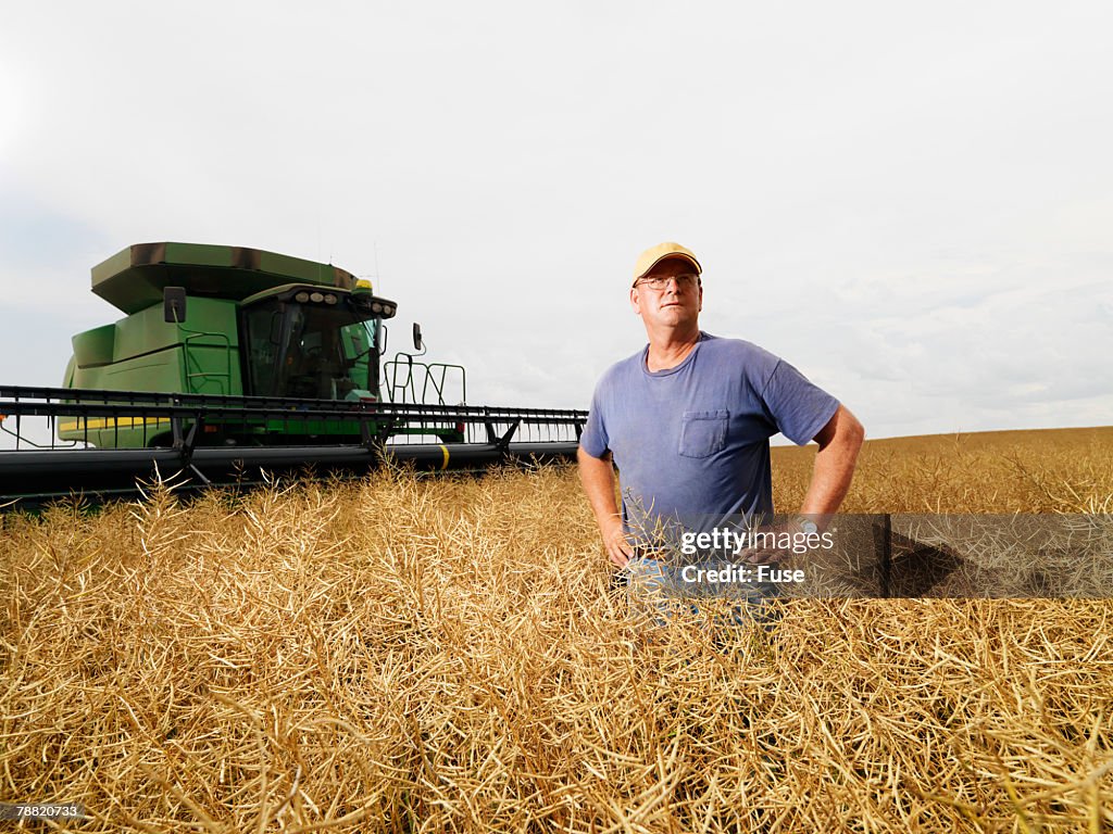 Farmer Standing in Field