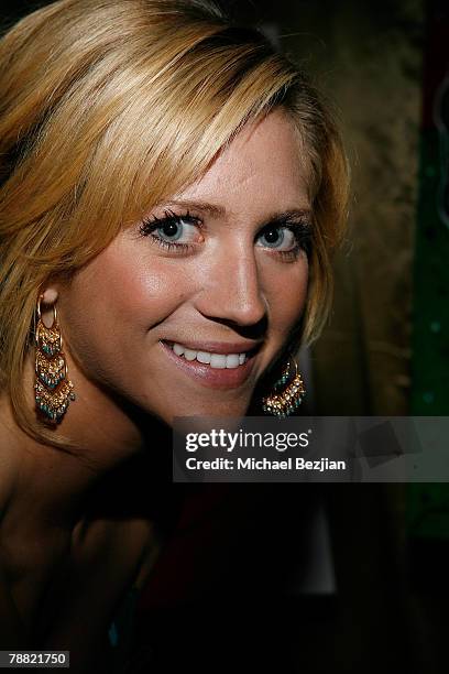 Actress Brittany Snow poses at the Critics' Choice Awards at the Santa Monica Civic Center on January 7, 2008 in Santa Monica, California.