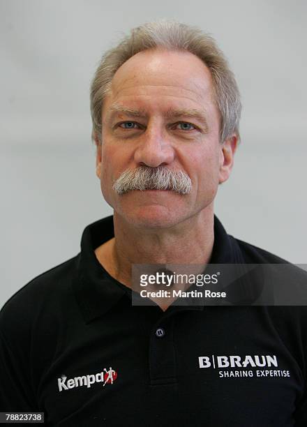 Ulrich Dobler team doctor of Germany poses during the photocall of the German Handball National team at Ostseehotel on January 7, 2008 in Damp,...