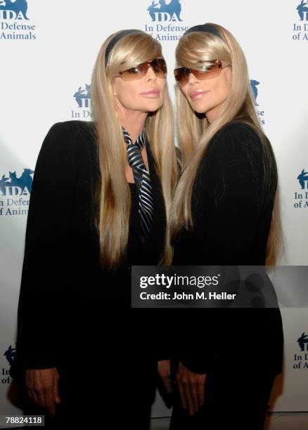 The Barbi Twins attend the first ever "In Defense of Animals" Benefit Concert at the Paramount Theater on the Paramont Studio's Lot on February 17,...