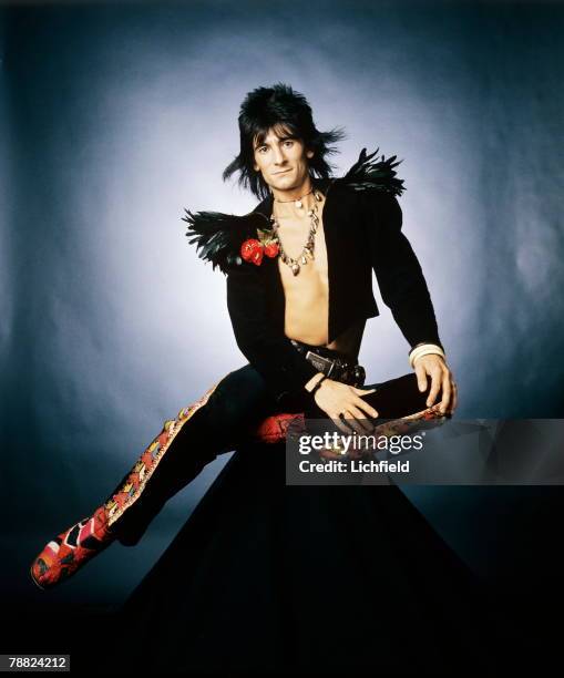 Ronnie Wood, British rock guitarist and bassist, songwriter, producer and artist, member of The Rolling Stones, formerly with The Faces and The Jeff...