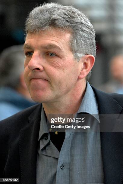 Head coach of the German ski jumpers Peter Rohwein attends the funeral of former national ski jumping head coach Reinhard Hess on January 8, 2008 in...