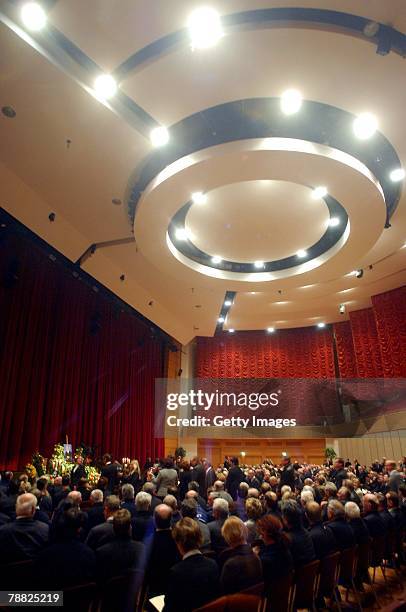 Funeral of former national ski jumping head coach Reinhard Hess on January 8, 2008 in Suhl, Germany.