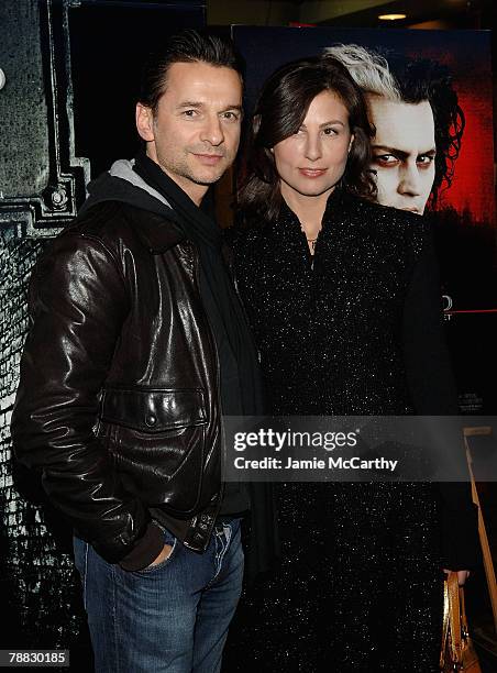 David Gahan of Depeche Mode and Wife attend the "Sweeny Todd: The Demon Barber of Fleet Street" Special Screening for the Goth Community at Clearview...