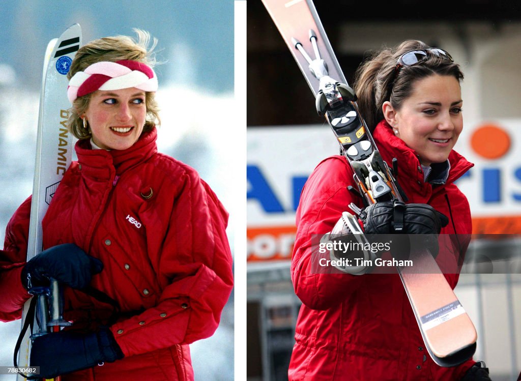 (FILE PHOTO) Kate Middleton And Diana Princess Of Wales
