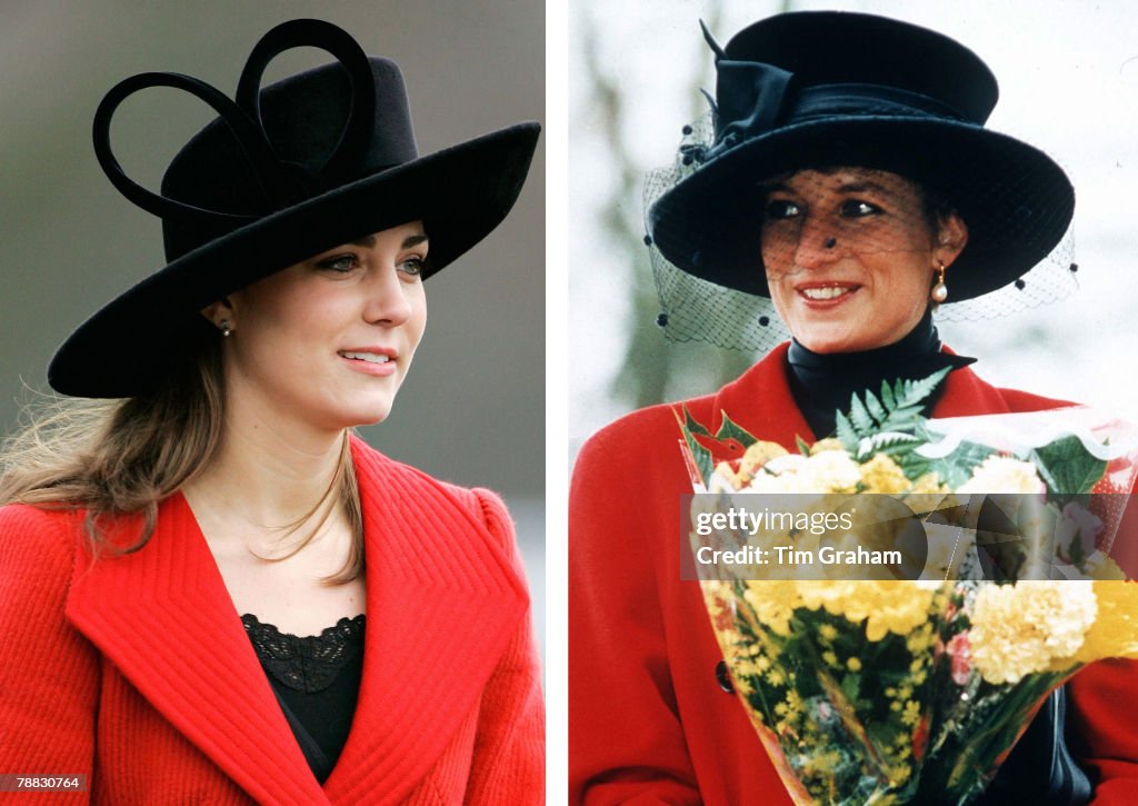 (FILE PHOTO) Kate Middleton And Diana Princess Of Wales