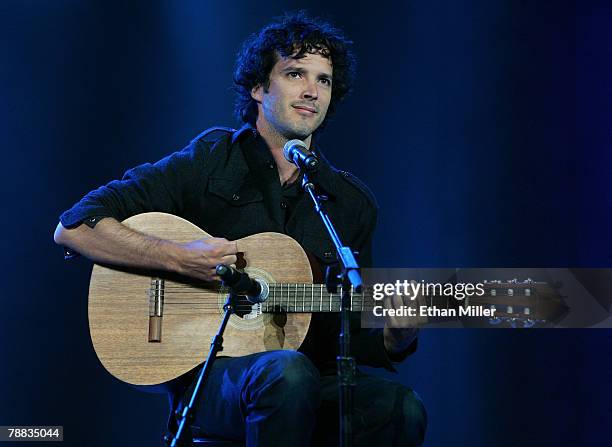 Bret McKenzie of the musical comedy duo Flight of the Conchords performs during a keynote address by Comcast Corp. Chairman and CEO Brian L. Roberts...