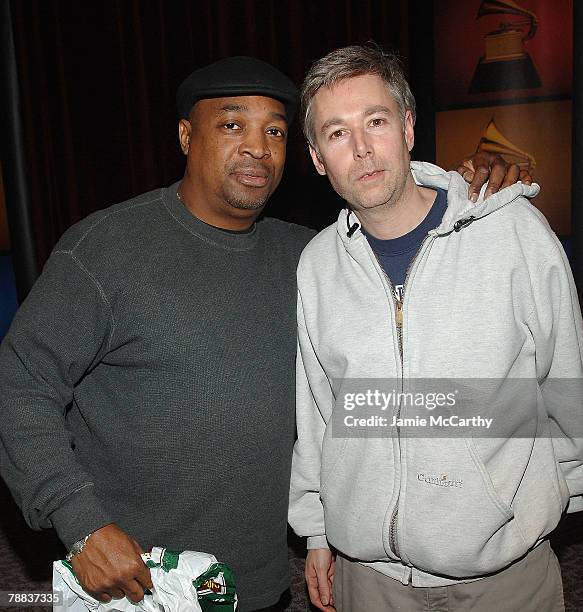 Chuck D of Public Enemy and Adam Yauch of The Beastie Boys attend The Recording Academy Private Industry Screening - Public Enemys:a Welcome to the...