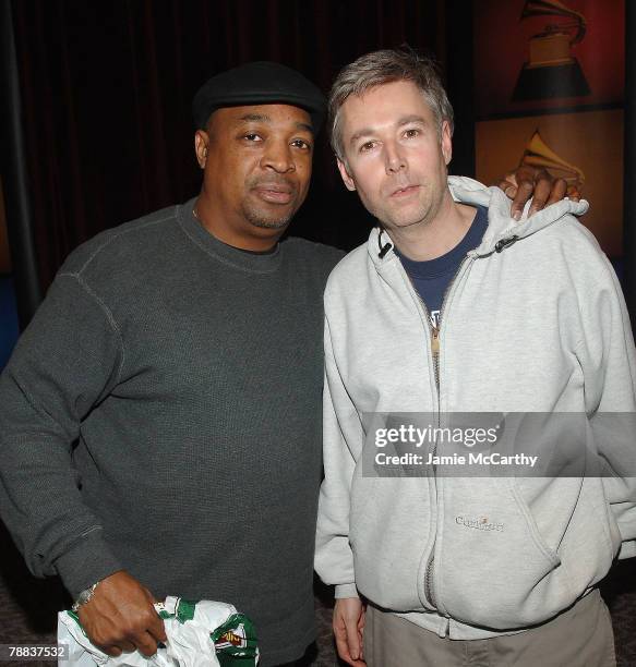 Chuck D of Public Enemy and Adam Yauch of The Beastie Boys attend The Recording Academy Private Industry Screening - Public Enemys:a Welcome to the...