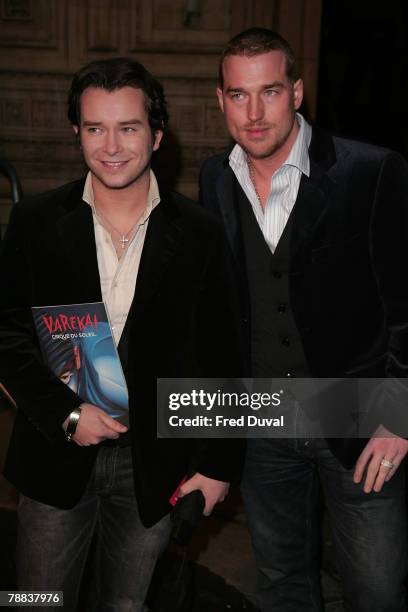 Stephen Gateley and Andrew Cowles attend Cirque du Soleil's 'Varekai' gala performance at The Royal Albert Hall on January 8, 2008 in London, England.