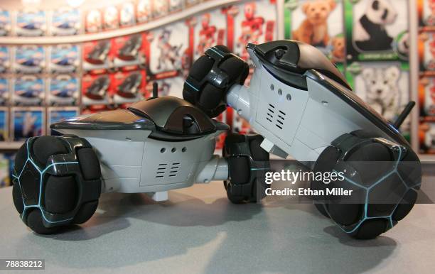 Pair of WowWee Rovio WiFi robots are displayed at the 2008 International Consumer Electronics Show at the Sands Expo and Convention Center January 8,...