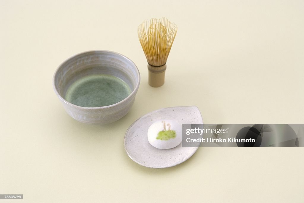 Green tea and Japanese sweets
