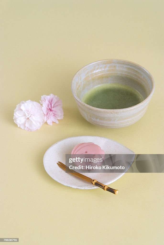 Green tea and Japanese sweets