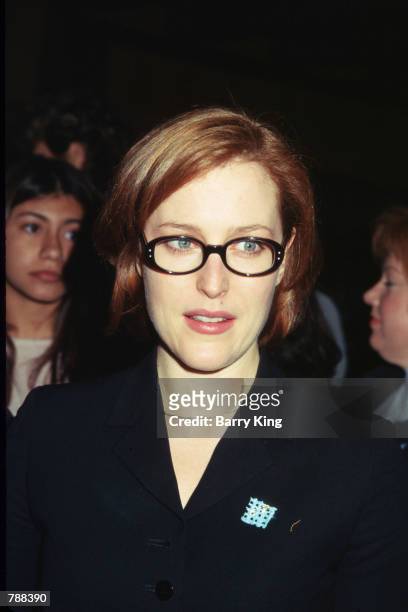 Gillian Anderson attends an Afghanistan Benefit ceremony March 29, 1999 in Los Angeles, CA. Actress Anderson stars as Special Agent Dana Scully on...