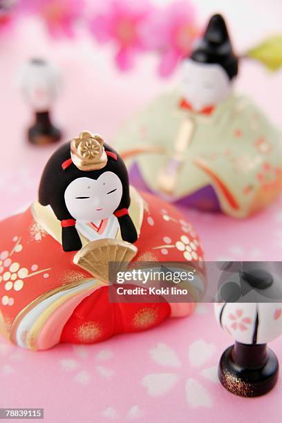 japanese hinamatsuri dolls - girls day stock pictures, royalty-free photos & images