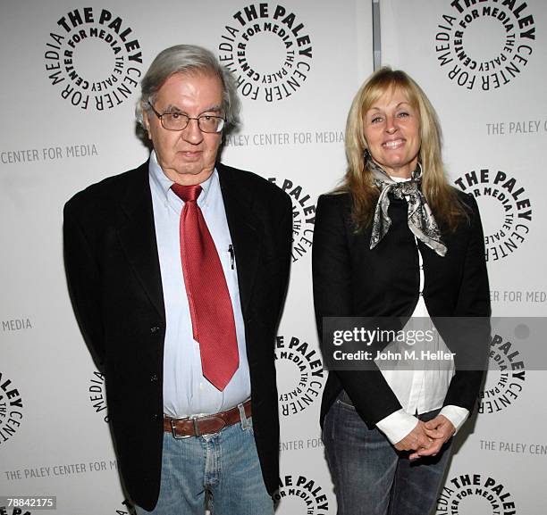 Larry McMurtry and Diana Ossana, Writers, Co-Executive Producers of "Commanche Moon" attend the premiere screening of Larry McMurtry's epic new...