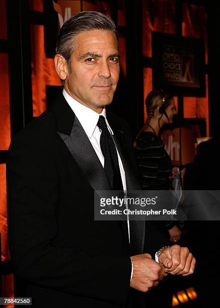 Actor George Clooney arrives at the 13th ANNUAL CRITICS' CHOICE AWARDS at the Santa Monica Civic Auditorium on January 7, 2008 in Santa Monica,...