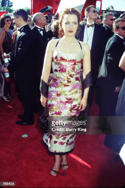 Gillian Anderson attends the Fifty-First Annual Emmy Awards ceremony September 12, 1999 in Los Angeles, CA. Actress Anderson stars as Special Agent...