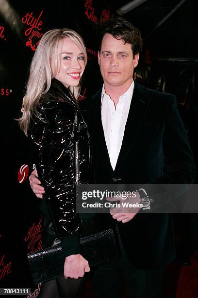 Socialites Noelle Reno, left, and Matthew Mellon attend the Slimfast "Style Your Slim" fashion show at Boulevard 3 on January 9, 2008 in Hollywood,...