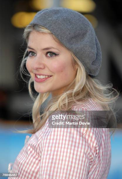Presenter Holly Willoughby attends the 'Dancing on Ice' Press launch at the National History Museum on January 7, 2008 in London, England.