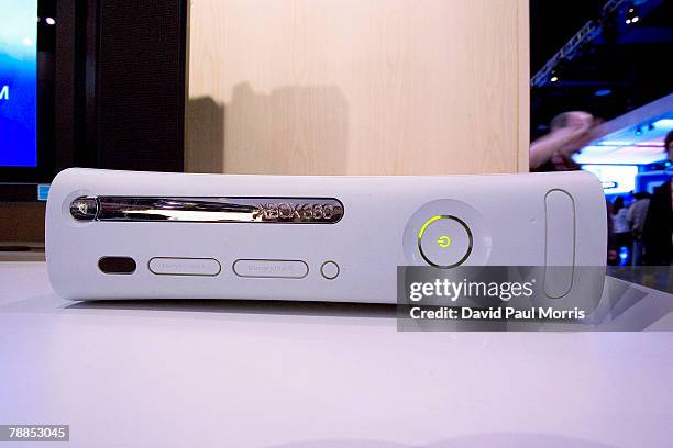 The Microsoft XBOX 360 is seen at the 2008 International Consumer Electronics Show at the Las Vegas Convention Center January 9, 2008 in Las Vegas,...