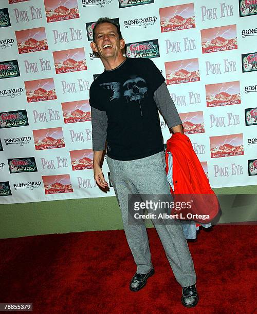 Actor Ezra Buzzington arrives at the world premiere of "Pink Eye" at The Silent Theatre on January 8, 2008 in Los Angeles, California.