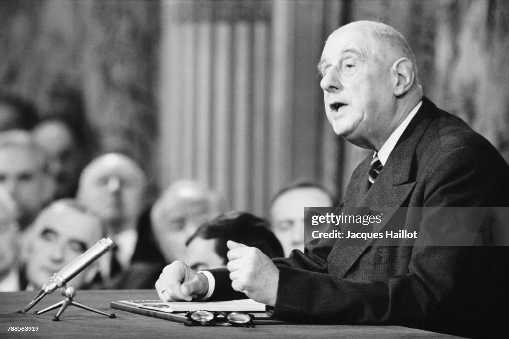 French President Charles de Gaulle 