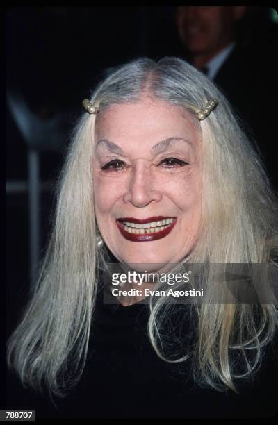 Sylvia Miles attends the premiere of "Mansfield Park" October 18, 1999 in New York City. The movie is based on Jane Austen's novel and is directed by...