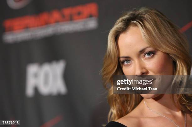 Actress Kristanna Loken arrives at the Los Angeles screening of "Terminator: The Sarah Connor Chronicles" held at Arclight Cinerama Dome Theatre on...