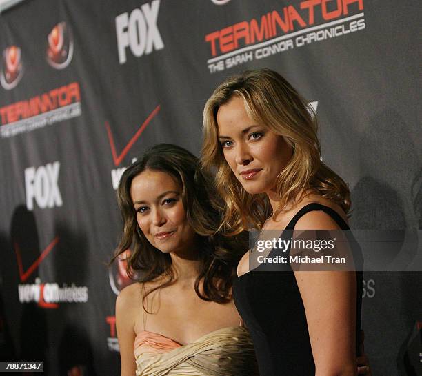 Actresses Summer Glau and Kristanna Loken arrives at the Los Angeles screening of "Terminator: The Sarah Connor Chronicles" held at Arclight Cinerama...
