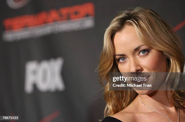 Actress Kristanna Loken arrives at the Los Angeles screening of "Terminator: The Sarah Connor Chronicles" held at Arclight Cinerama Dome Theatre on...