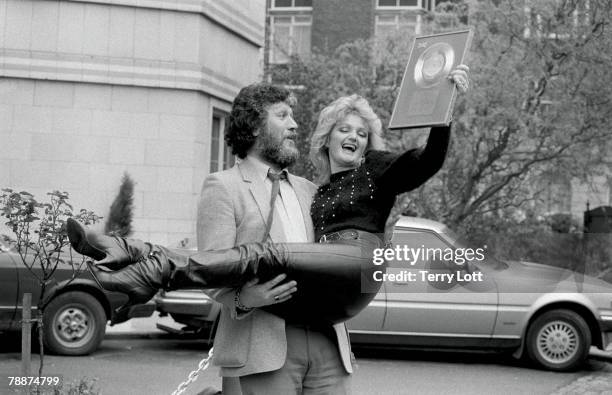 Bonnie Tyler Disc Presentation With Radio DJ, Dave Lee Travis, London,