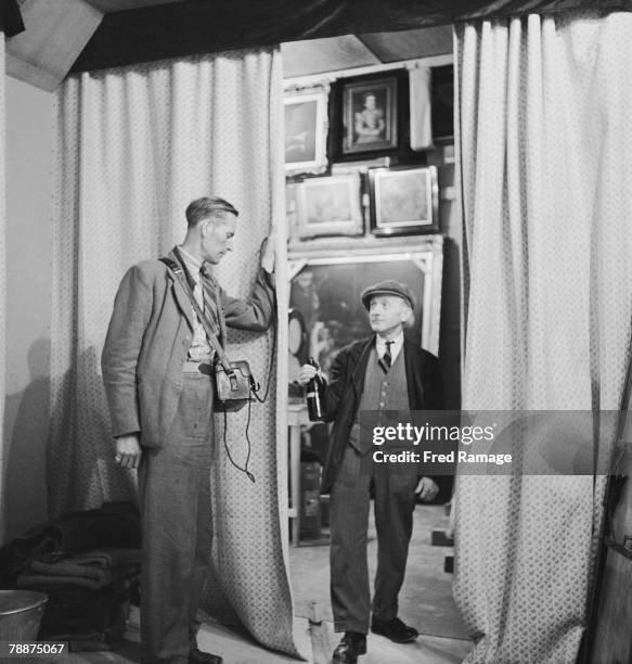 Art treasures from the National Gallery are moved to Manod Quarry slate caverns in Merionethshire, Wales, for safekeeping during World War II,...