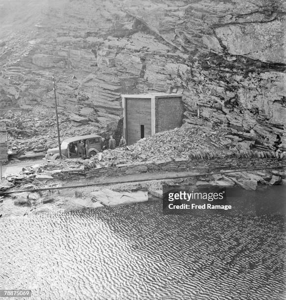 Art treasures from the National Gallery are moved to Manod Quarry slate caverns in Merionethshire, Wales, for safekeeping during World War II,...