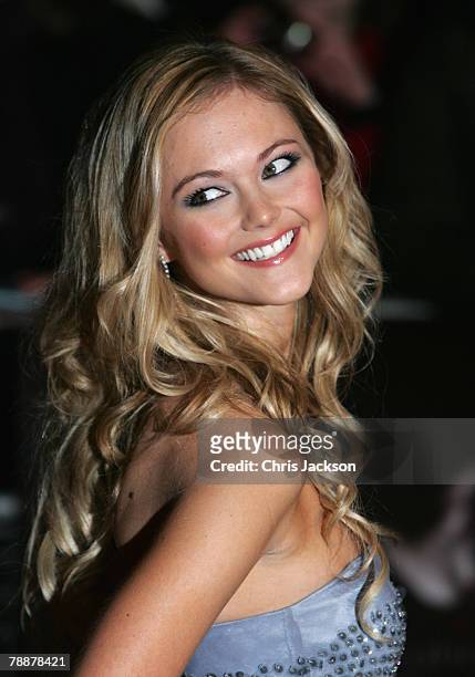 Actress Jayne Wisener attends the European Premiere of 'Sweeney Todd' at the Odeon Leicester Square on January 10, 2008 in London, England.